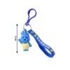 cute cartoon character keychain with silicone strap & carabiner clip â€“ 1 pc