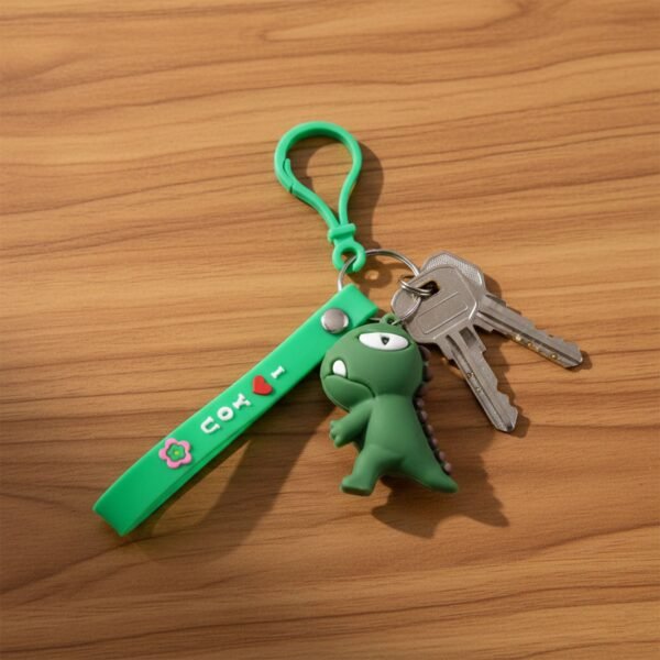 cute dinosaur cartoon silicone keychain (1 pc) cute dinosaur cartoon silicone keychain (1 pc)