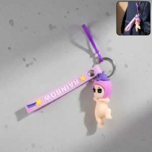 cute baby doll cartoon silicone keychain (1 pc) cute baby doll cartoon silicone keychain (1 pc)