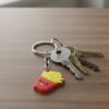cute smiley french fries shape cartoon keychain (1 pc) cute smiley french fries shape cartoon keychain (1 pc)