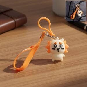 cute cartoon lion silicone keychain (1 pc) cute cartoon lion silicone keychain (1 pc)