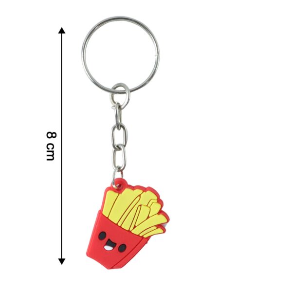 cute smiley french fries shape cartoon keychain (1 pc) cute smiley french fries shape cartoon keychain (1 pc)