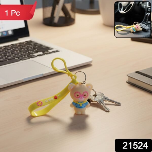 cute cartoon bear silicone keychain (1 pc) cute cartoon bear silicone keychain (1 pc)