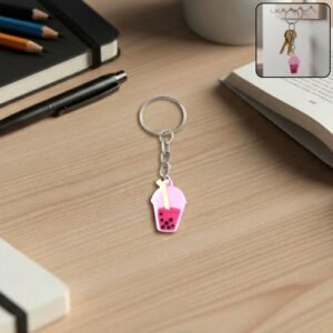 cute bubble tea cartoon keychain (1 pc) cute bubble tea cartoon keychain (1 pc)