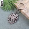 stylish metal lion head keychain (1 pc)