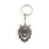 stylish metal lion head keychain (1 pc)
