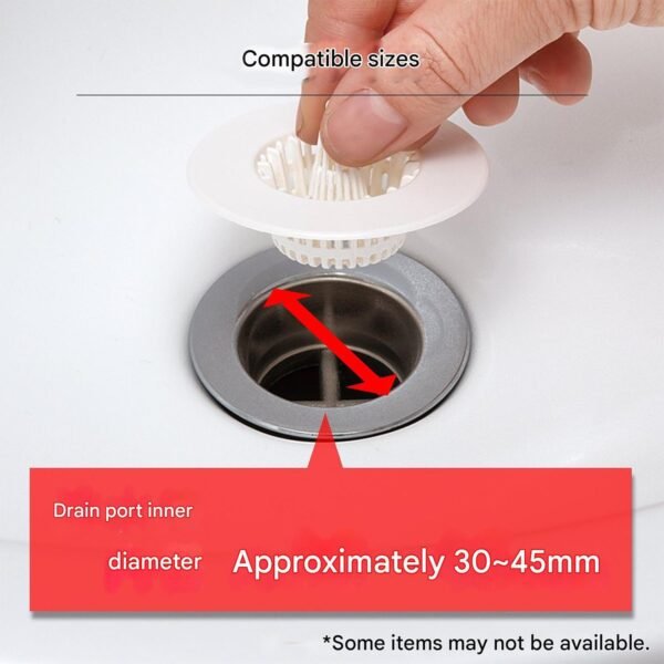 5 pcs multipurpose sink drain hair catcher & strainer filter (30~45 mm)