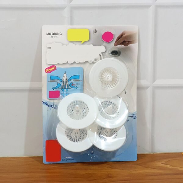 5 pcs multipurpose sink drain hair catcher & strainer filter (30~45 mm)