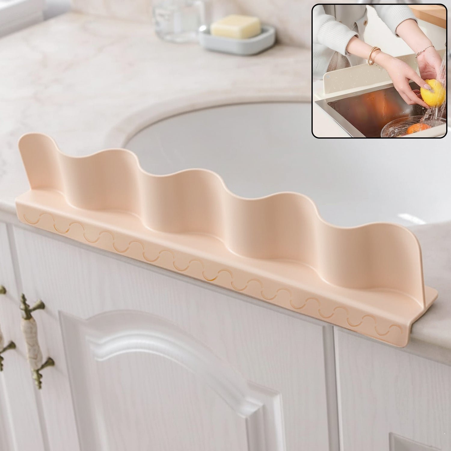 premium kitchen sink splash guard (1 pc / 49 cm long)