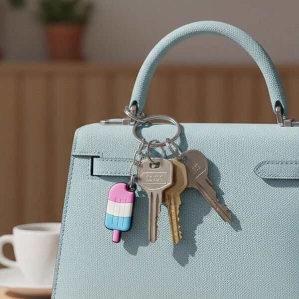 cute ice cream popsicle shape cartoon keychain (1 pc)