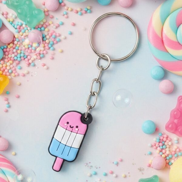 cute ice cream popsicle shape cartoon keychain (1 pc)