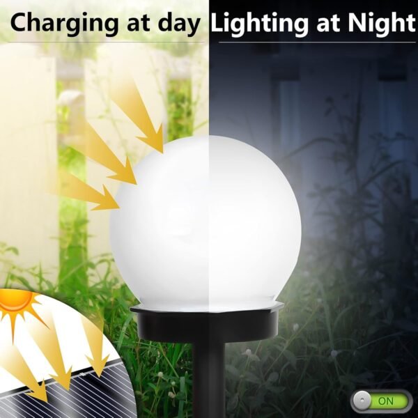 solar powered led garden globe pathway light (1 pc)