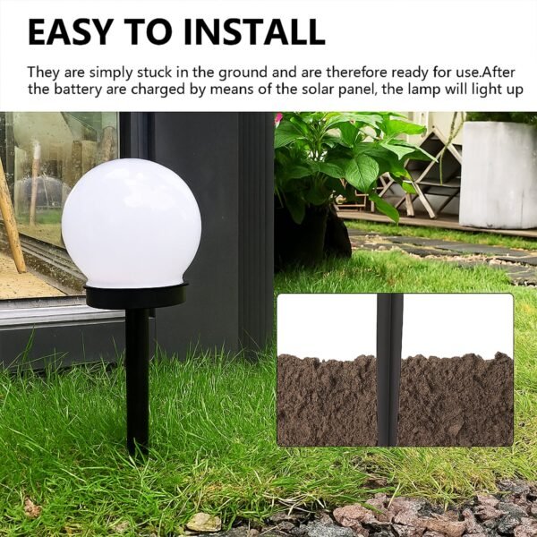 solar powered led garden globe pathway light (1 pc)