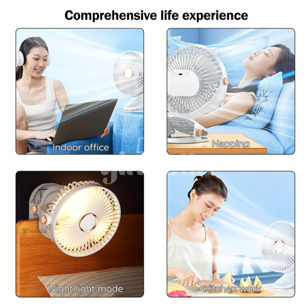 portable mini fan with clip stand (1 pc)