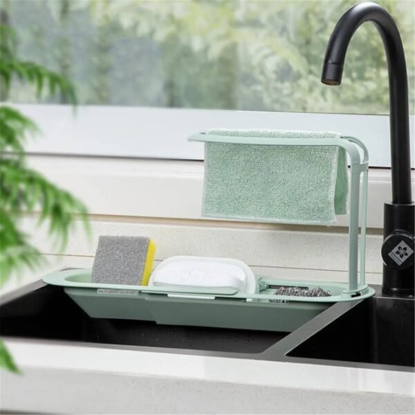 plastic telescopic sink storage rack