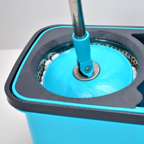 quick spin mop â€“ plastic floor cleaner with big bucket & easy wheels