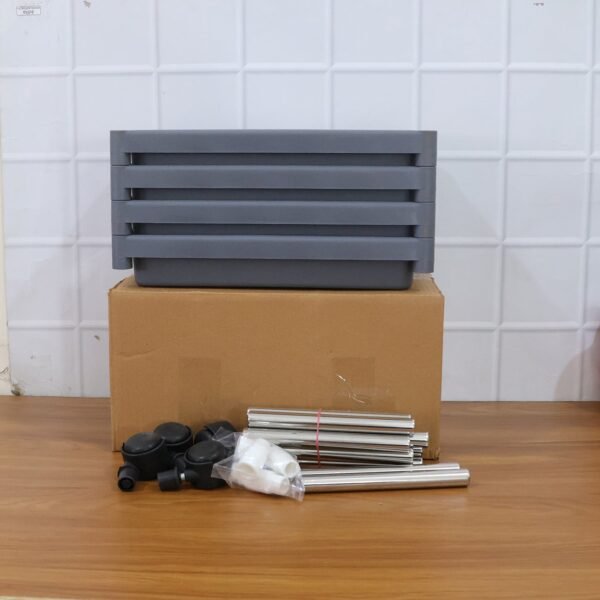 4 layer rolling storage cart with wheels set