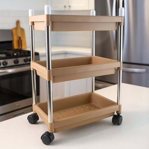 3 layer multipurpose storage trolley