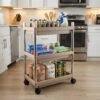 3 layer multipurpose storage trolley