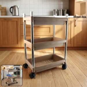 3 layer multipurpose storage trolley