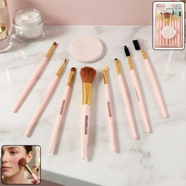 9 in 1 professional makeup brush set (1 set)