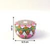 premium decorative mandala printed metal candle container (1 pc)