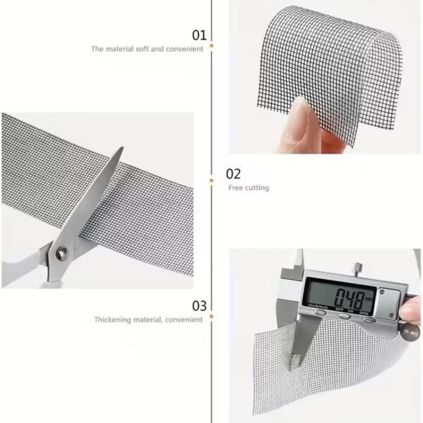 premium self adhesive window screen repair mesh tape (5cm x 1m)