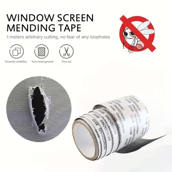 premium self adhesive window screen repair mesh tape (5cm x 1m)
