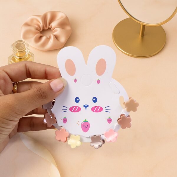 premium flower shaped mini hair claw clip set