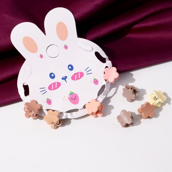 premium flower shaped mini hair claw clip set