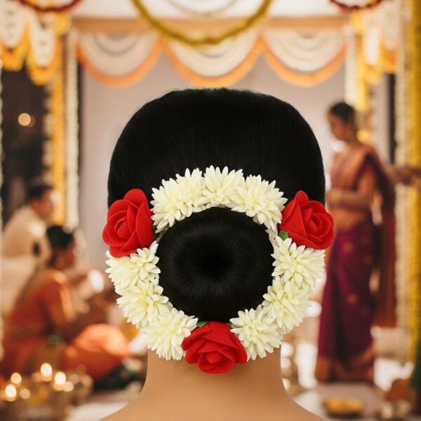 traditional artificial flower gajra (1 pc)