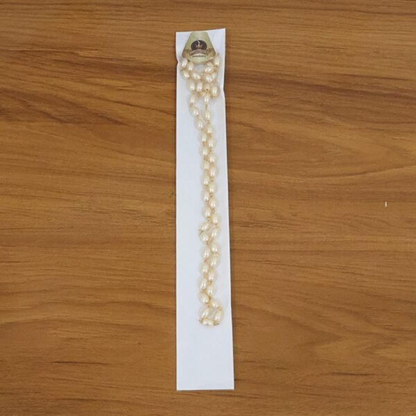 elegant pearl beaded necklace with golden chain accents (1 pc)
