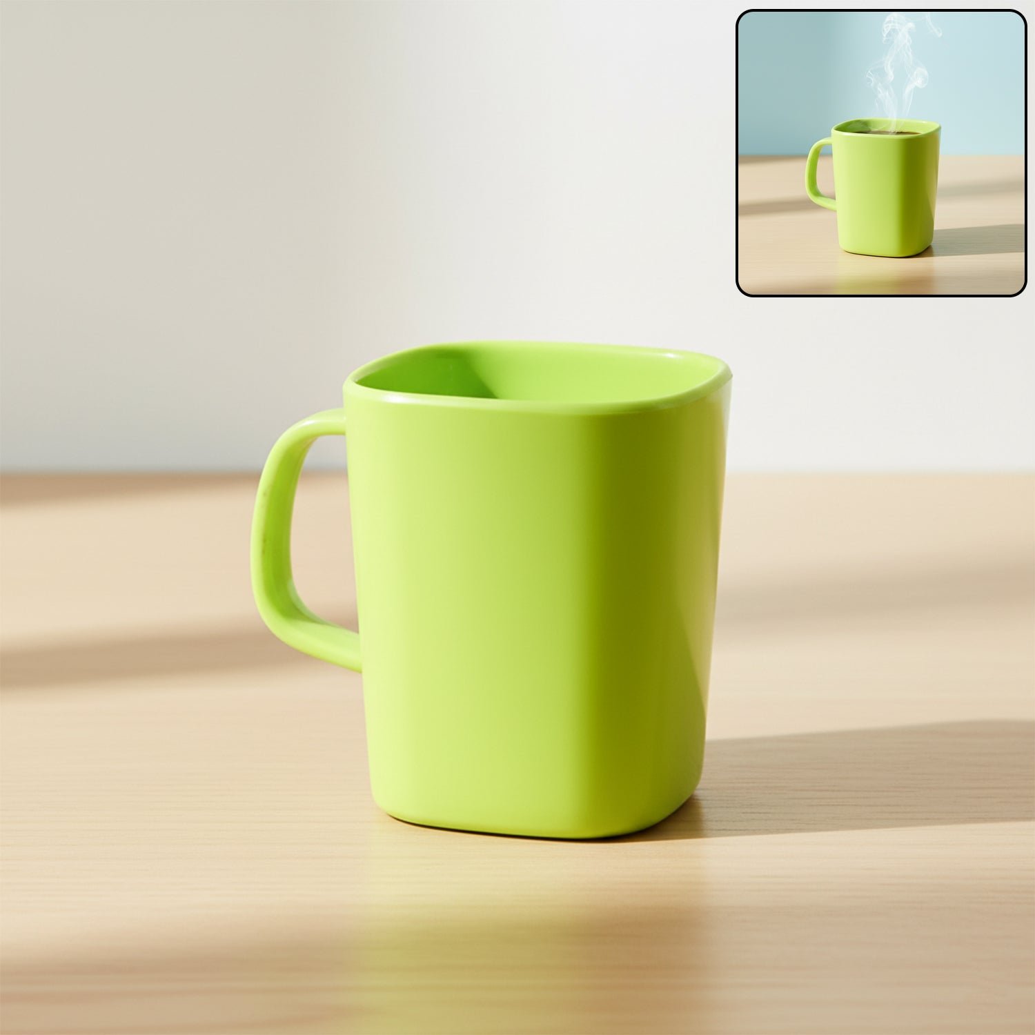 square melamine mug â€“ premium durable lightweight cup (1 pc)