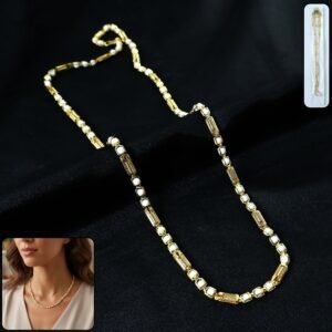 gold tone designer chain necklace (1 pc)