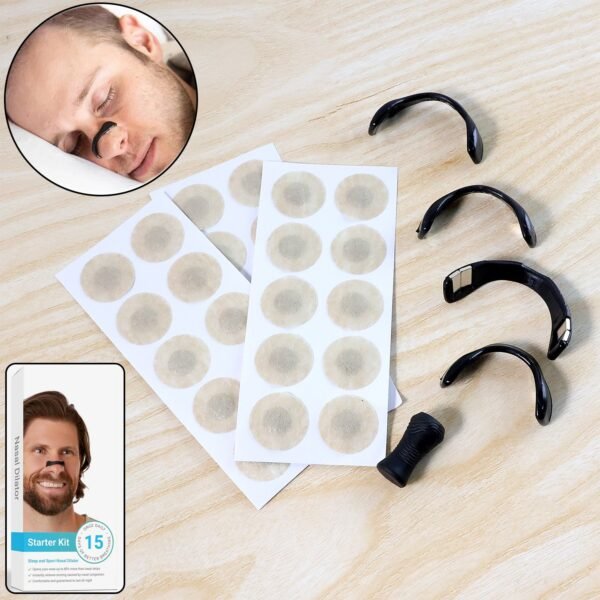 nasal strip starter kit boost oxygen intake, reduce snoring (1 set)