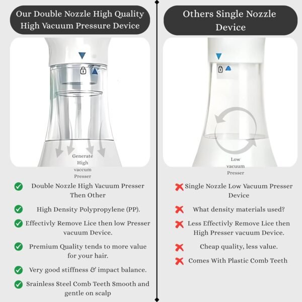 electric anti lice vacuum comb set