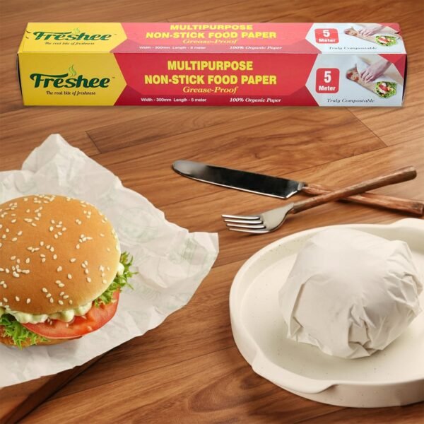 freshee multipurpose grease proof & non stick food paper roll â€” 300 mm Ã— 5 meter