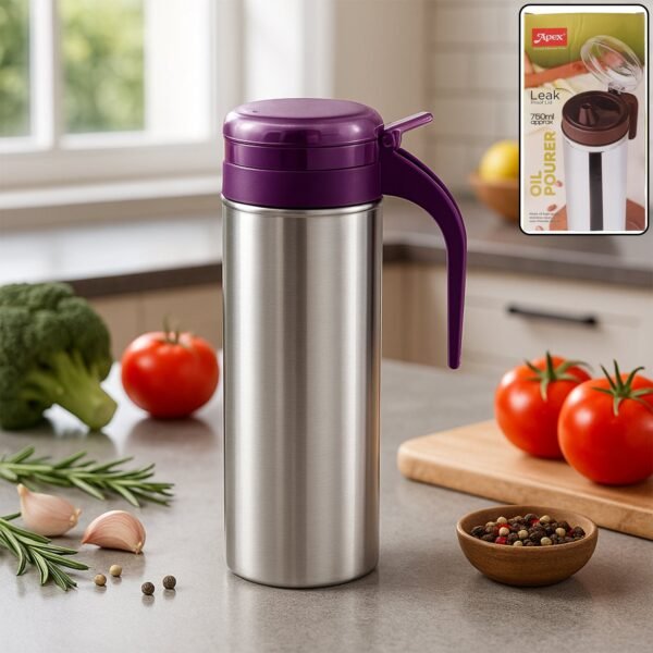 apex 750ml approx. stainless steel oil pourer (1 pc)