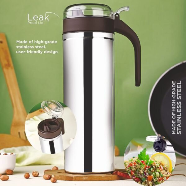 apex 750ml approx. stainless steel oil pourer (1 pc)