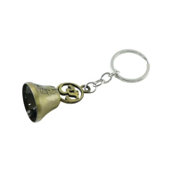 om symbol temple bell metal keychain (1 pc)