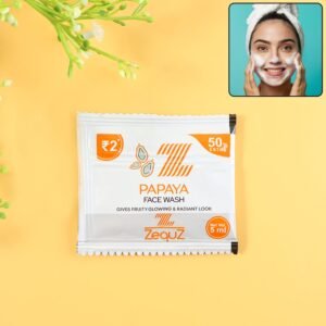 zequz papaya face wash sachet (5 ml / 1 pc)