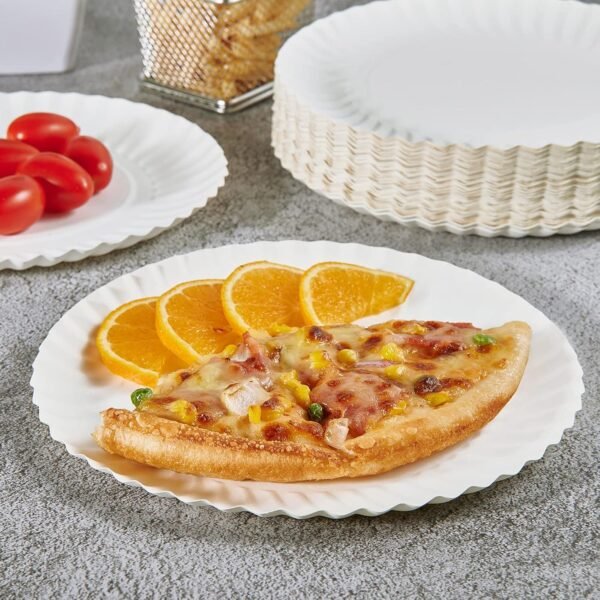 freshee 9 inch round compostable paper plate â€“ 25 pcs pack