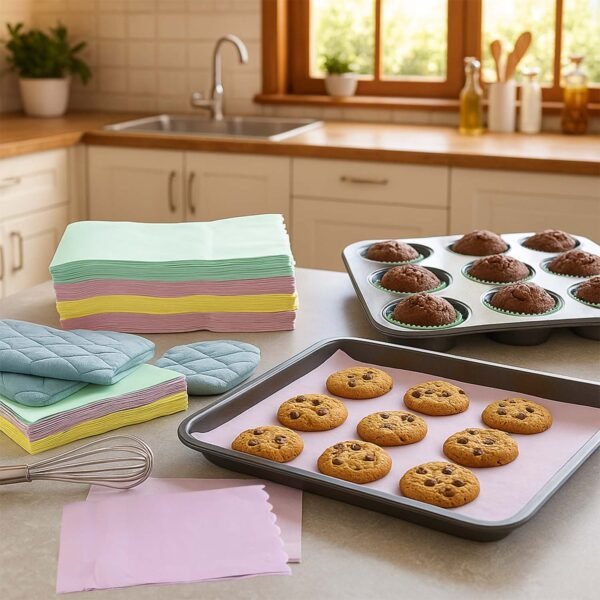 multicolor decorative baking paper sheets (38 x 33 cm / 200 pc)