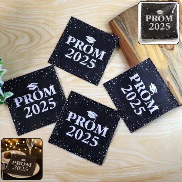prom 2025 party napkins (33 x 33 cm / 100 pc)