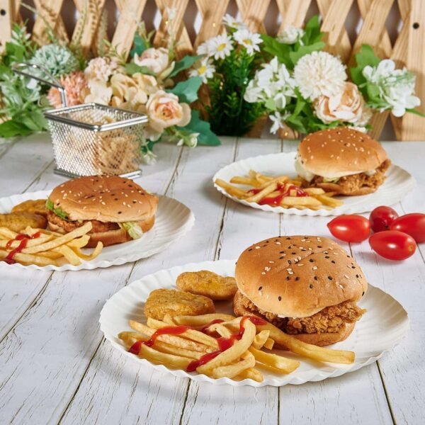 freshee 7 inch round compostable paper plate 25 pcs pack