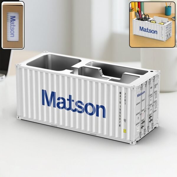 container style multi compartment desk organizer (1 pc)