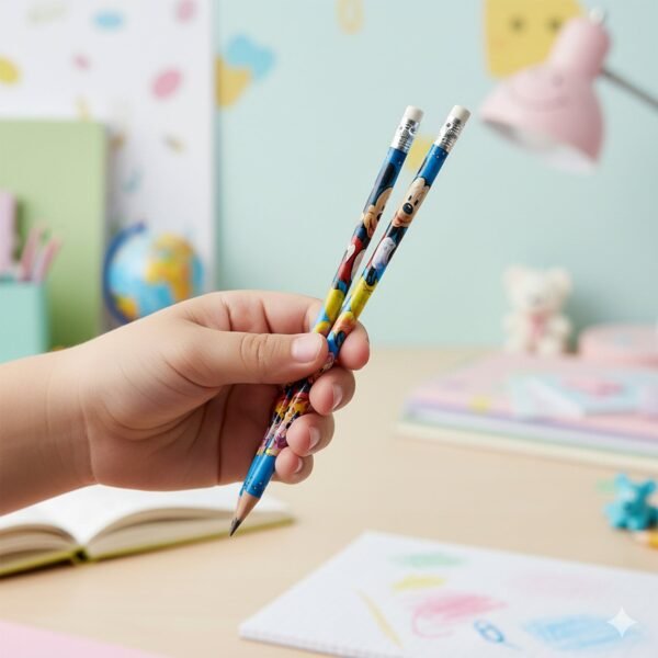 premium cartoon printed graphite pencils set of 12 pc