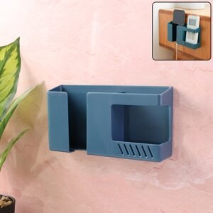 wall mounted storage holder â€“ mobile and remote control organizer (1 pc)