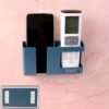 wall mounted storage holder â€“ mobile and remote control organizer (1 pc)