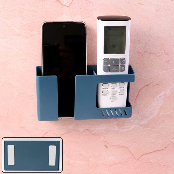 wall mounted storage holder â€“ mobile and remote control organizer (1 pc)